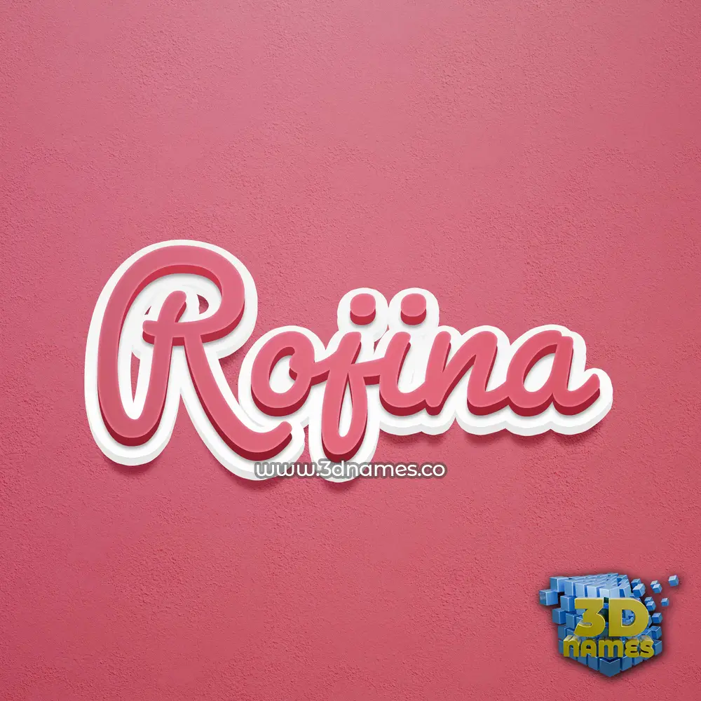 rojina in Red Scribble style - 3D name wallpaper