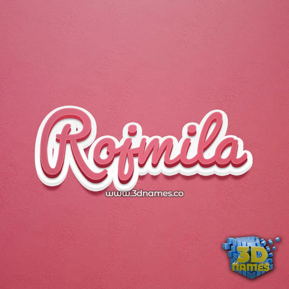 rojmila in Red Scribble style - 3D name wallpaper