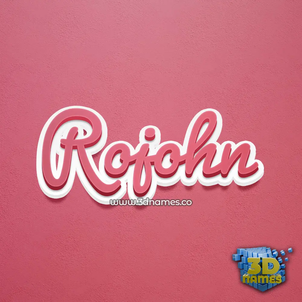 rojohn in Red Scribble style - 3D name wallpaper