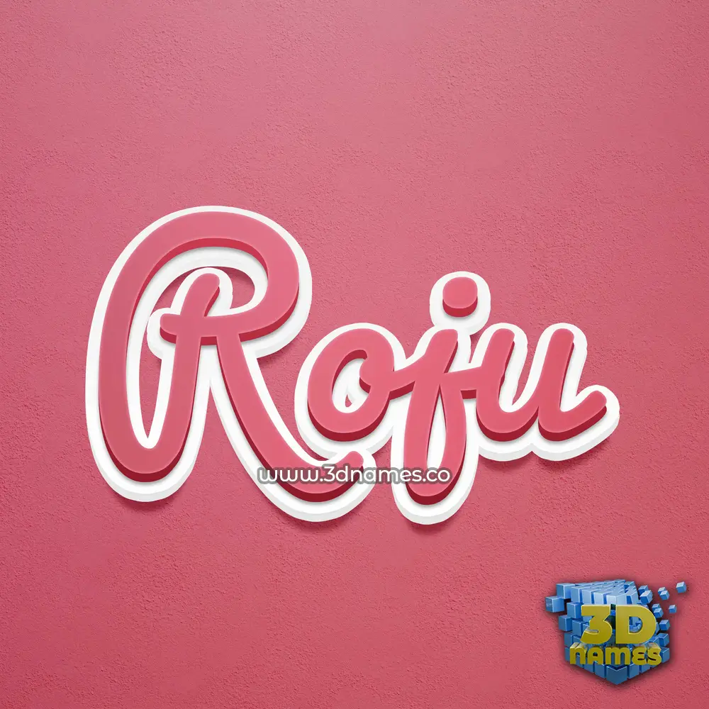 roju in Red Scribble style - 3D name wallpaper