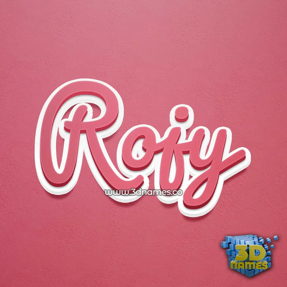 rojy in Red Scribble style - 3D name wallpaper