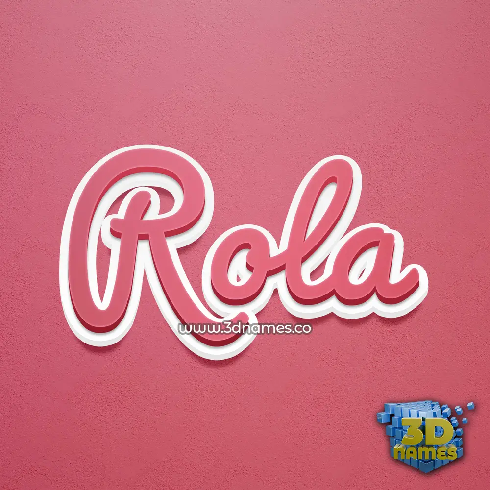 rola in Red Scribble style - 3D name wallpaper