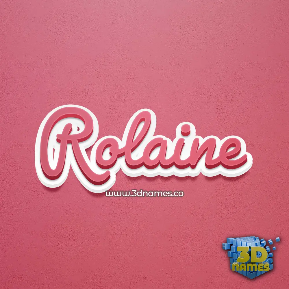rolaine in Red Scribble style - 3D name wallpaper