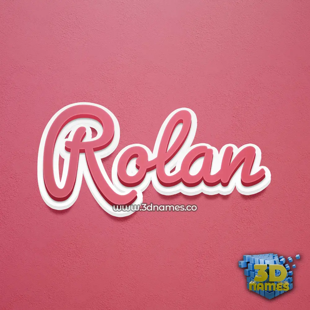 rolan in Red Scribble style - 3D name wallpaper