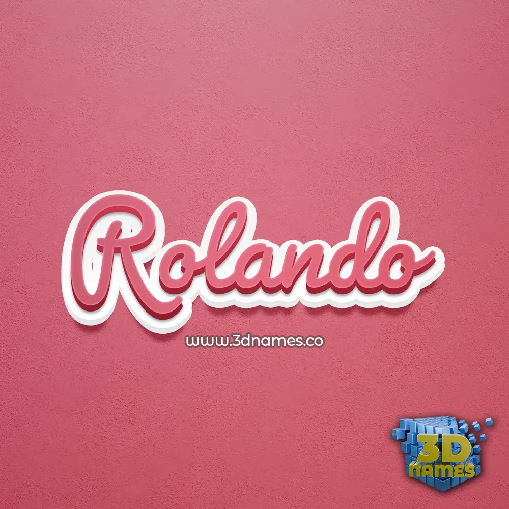 rolando in Red Scribble style - 3D name wallpaper