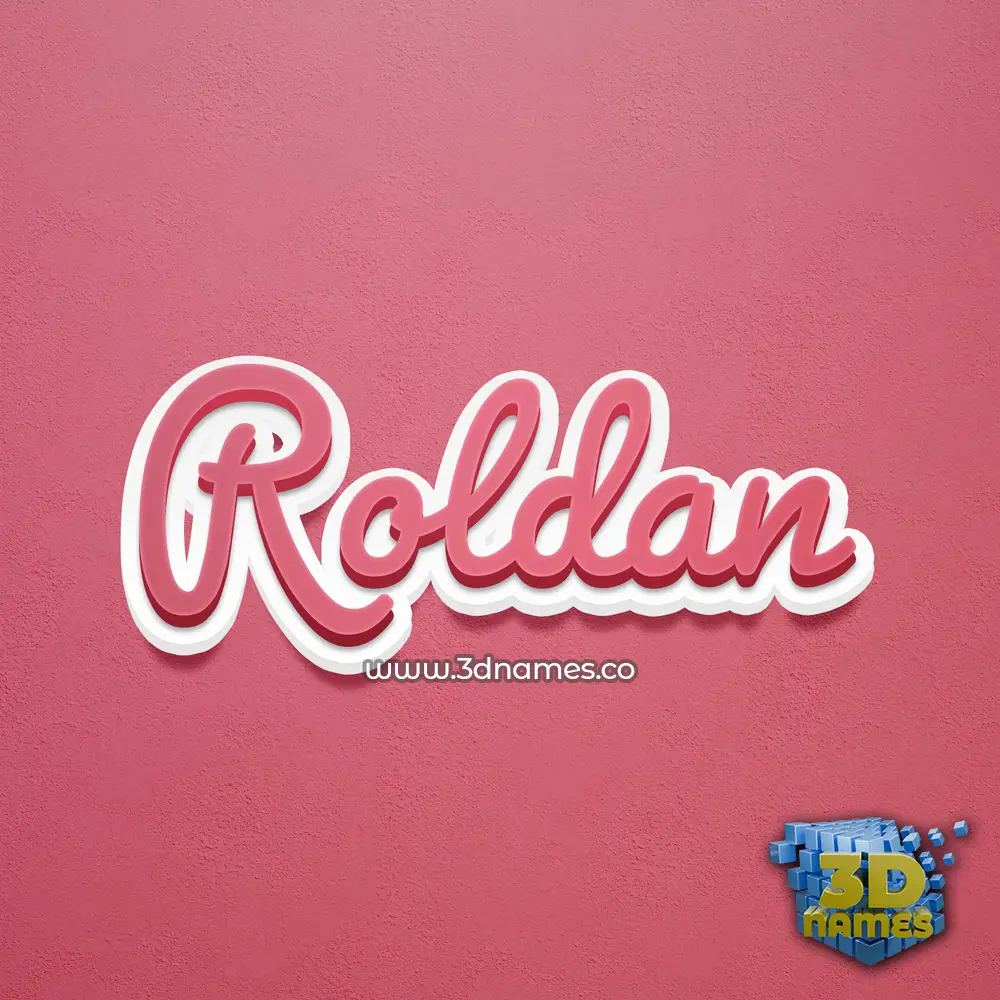roldan in Red Scribble style - 3D name wallpaper