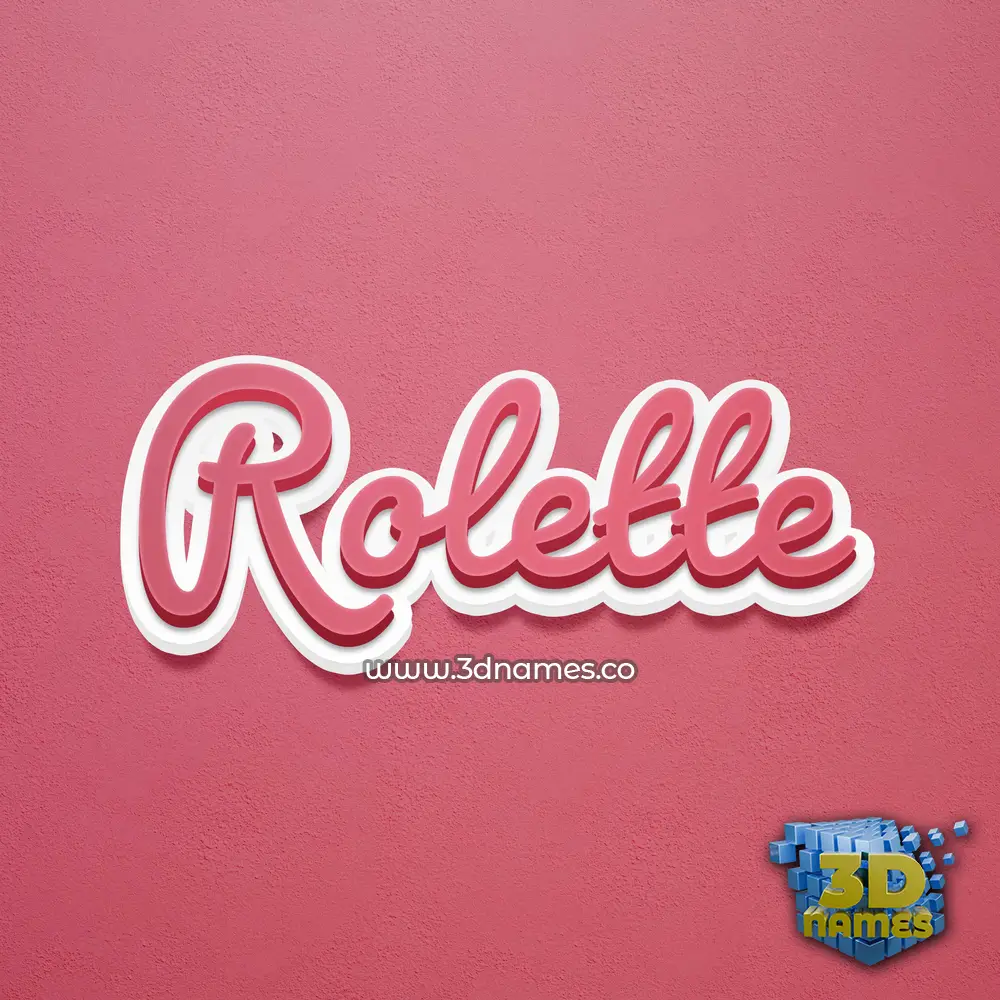rolette in Red Scribble style - 3D name wallpaper