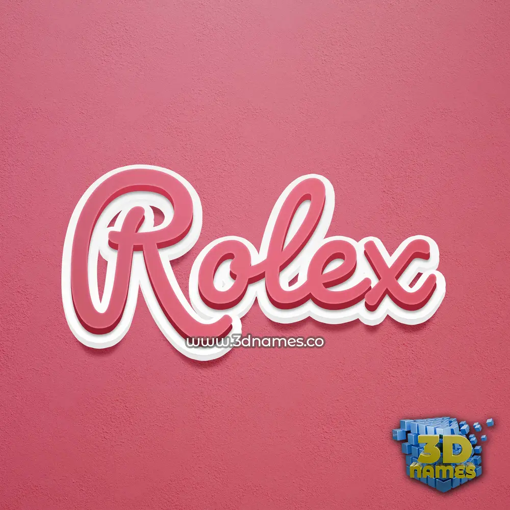 rolex in Red Scribble style - 3D name wallpaper