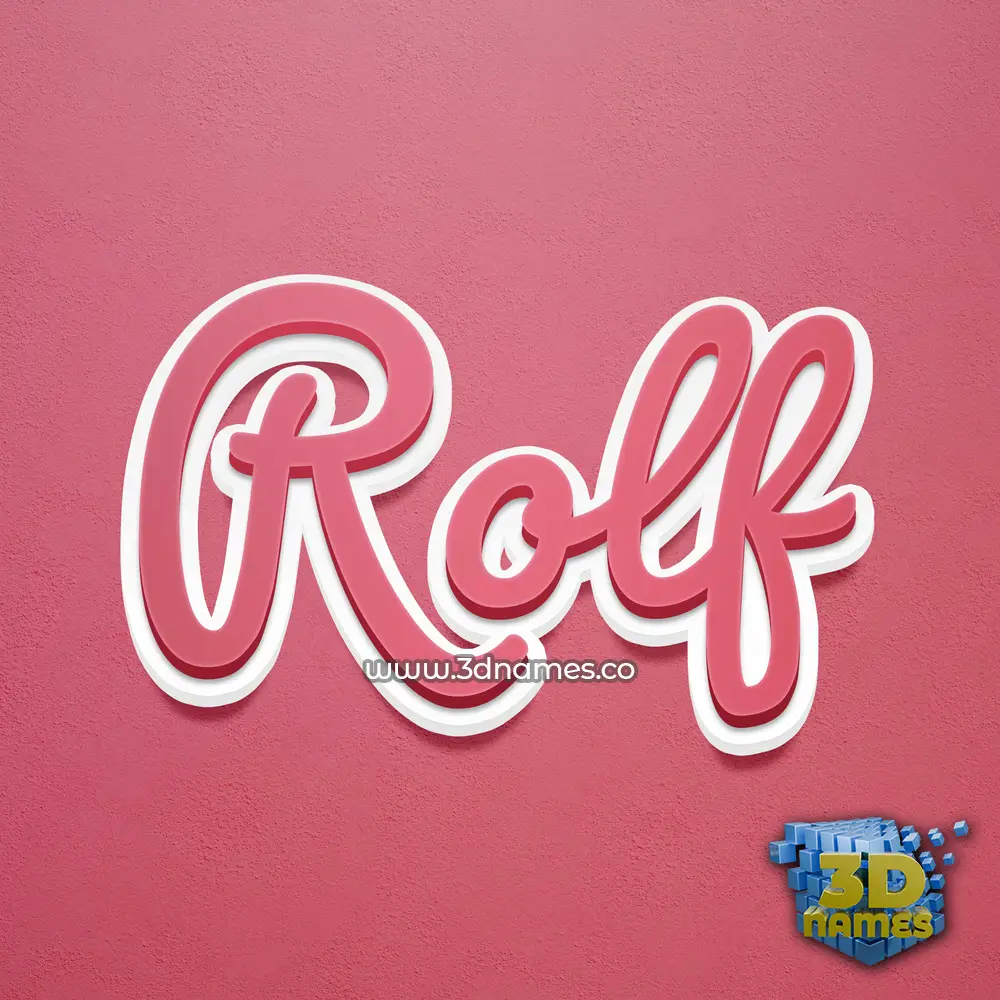 rolf in Red Scribble style - 3D name wallpaper
