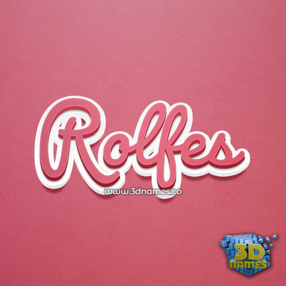 rolfes in Red Scribble style - 3D name wallpaper