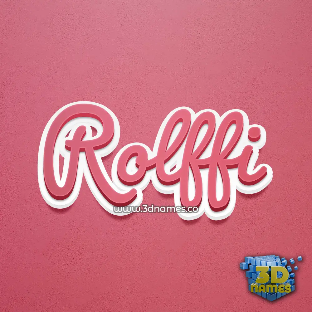 rolffi in Red Scribble style - 3D name wallpaper
