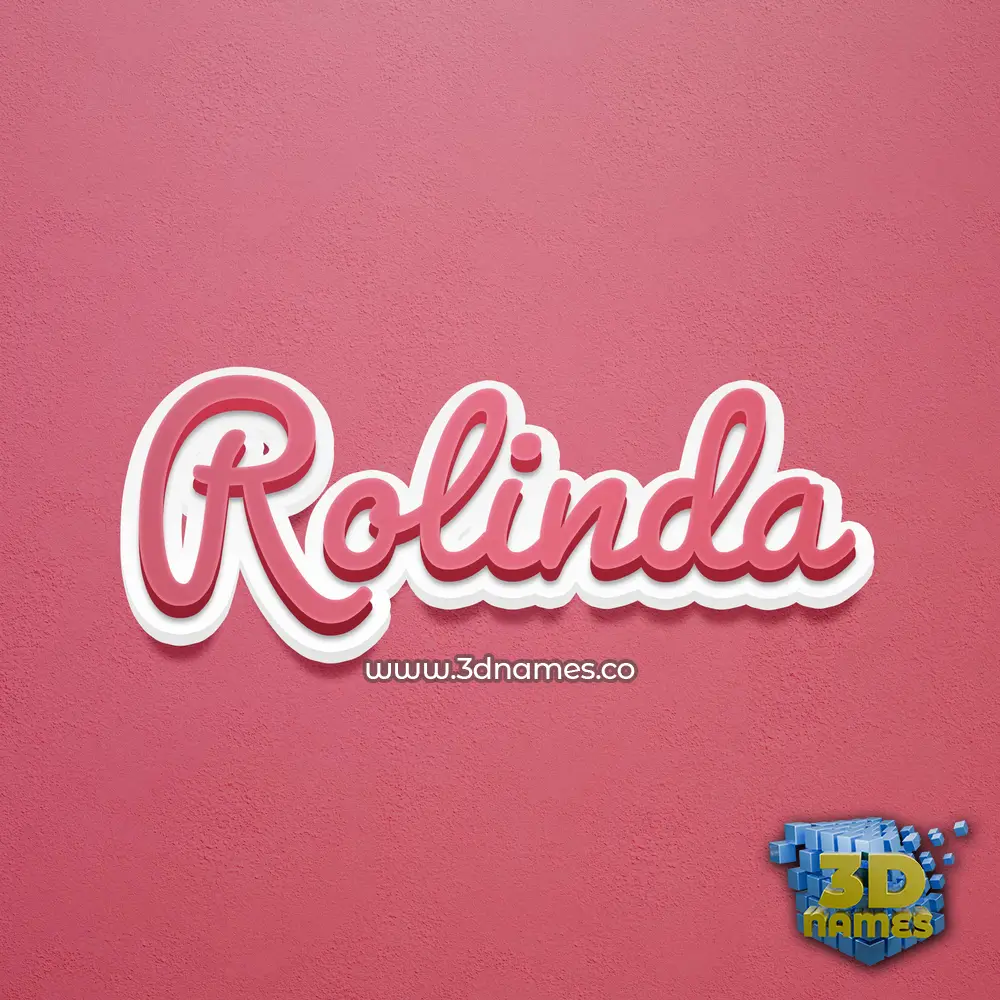 rolinda in Red Scribble style - 3D name wallpaper