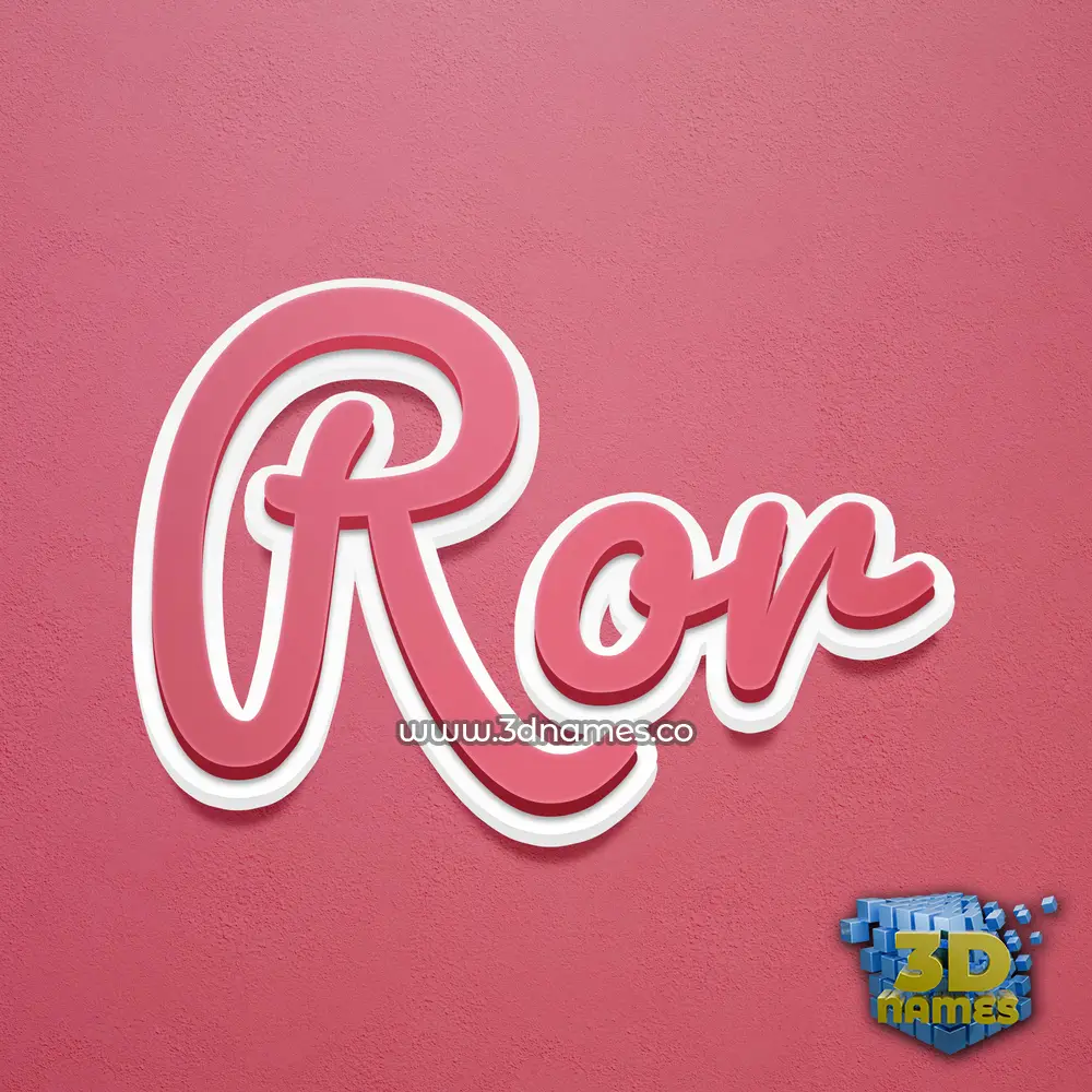 ror in Red Scribble style - 3D name wallpaper