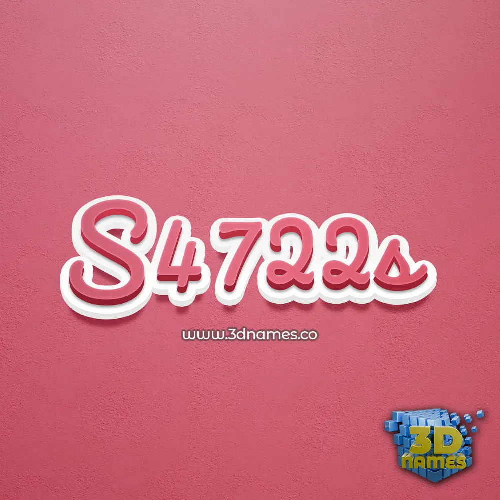s4722s in Red Scribble style - 3D name wallpaper