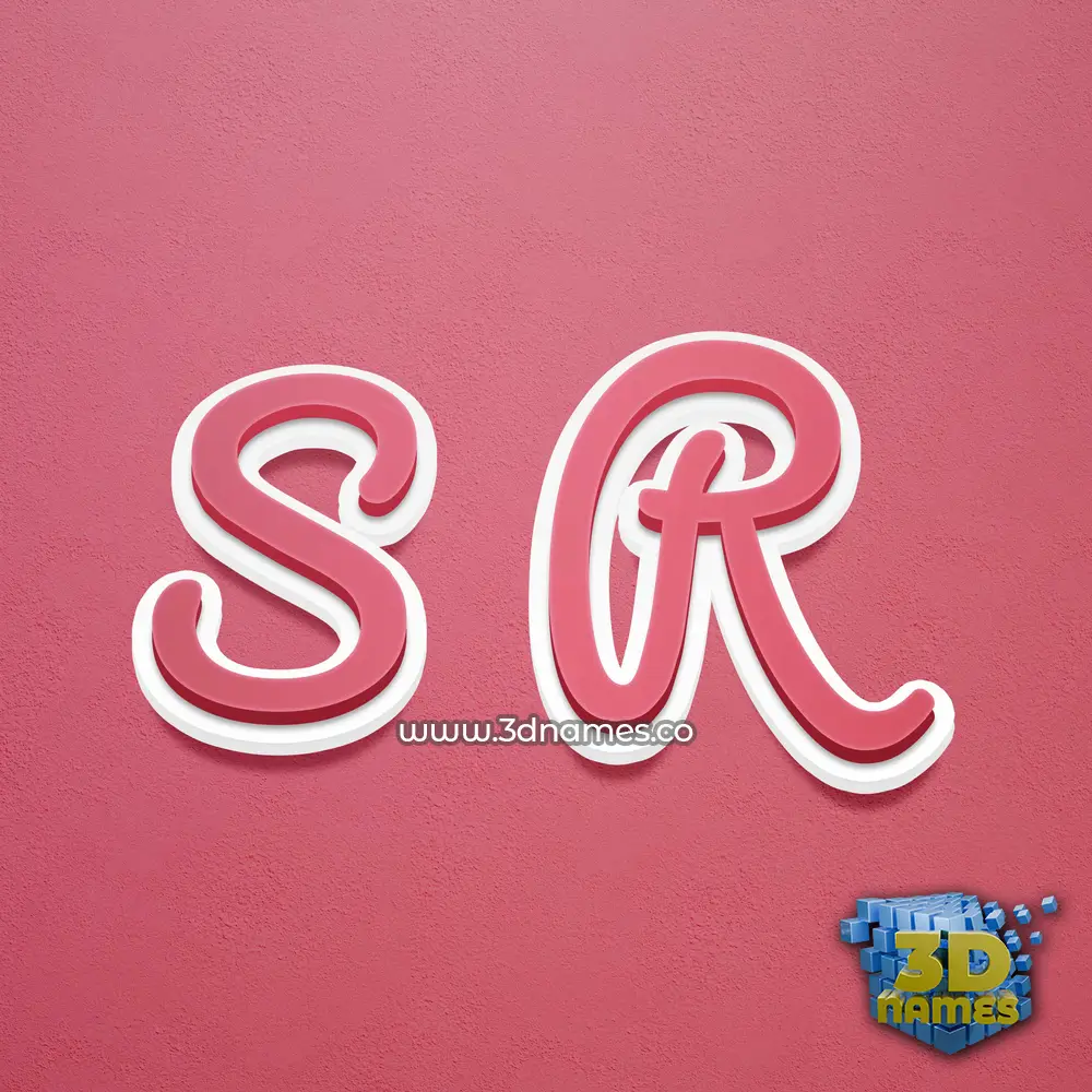 s r in Red Scribble style - 3D name wallpaper