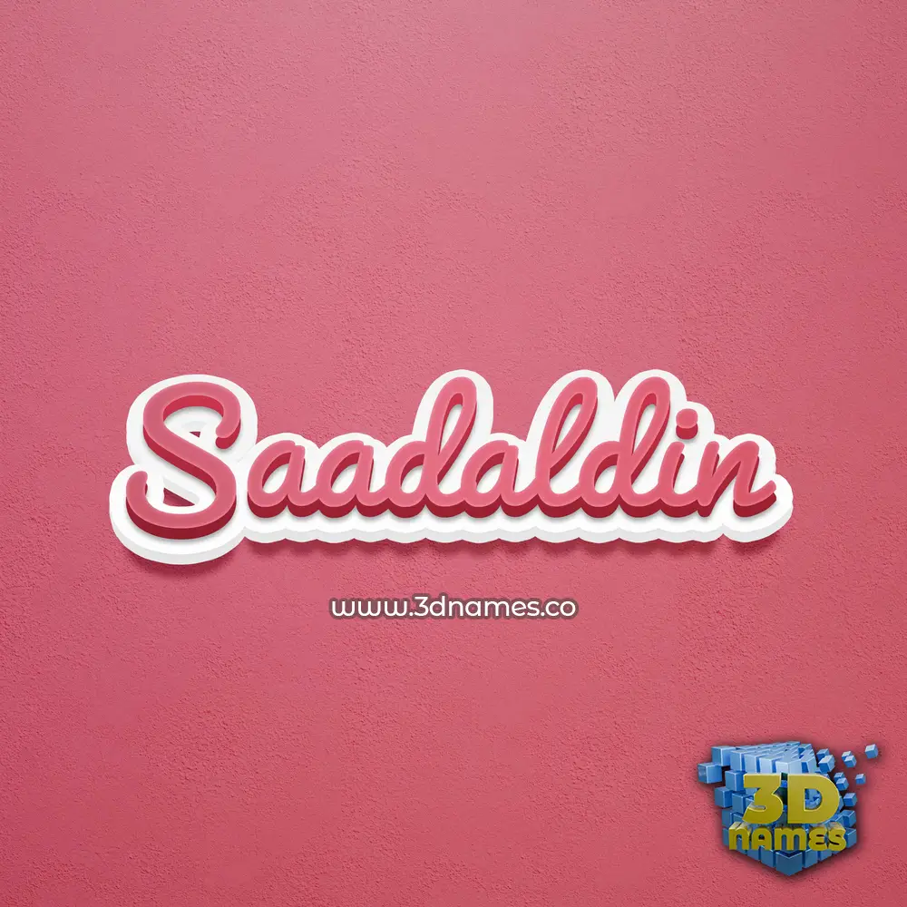 saadaldin in Red Scribble style - 3D name wallpaper