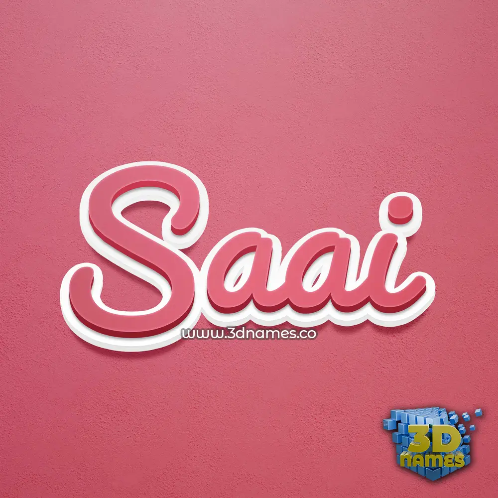 saai in Red Scribble style - 3D name wallpaper