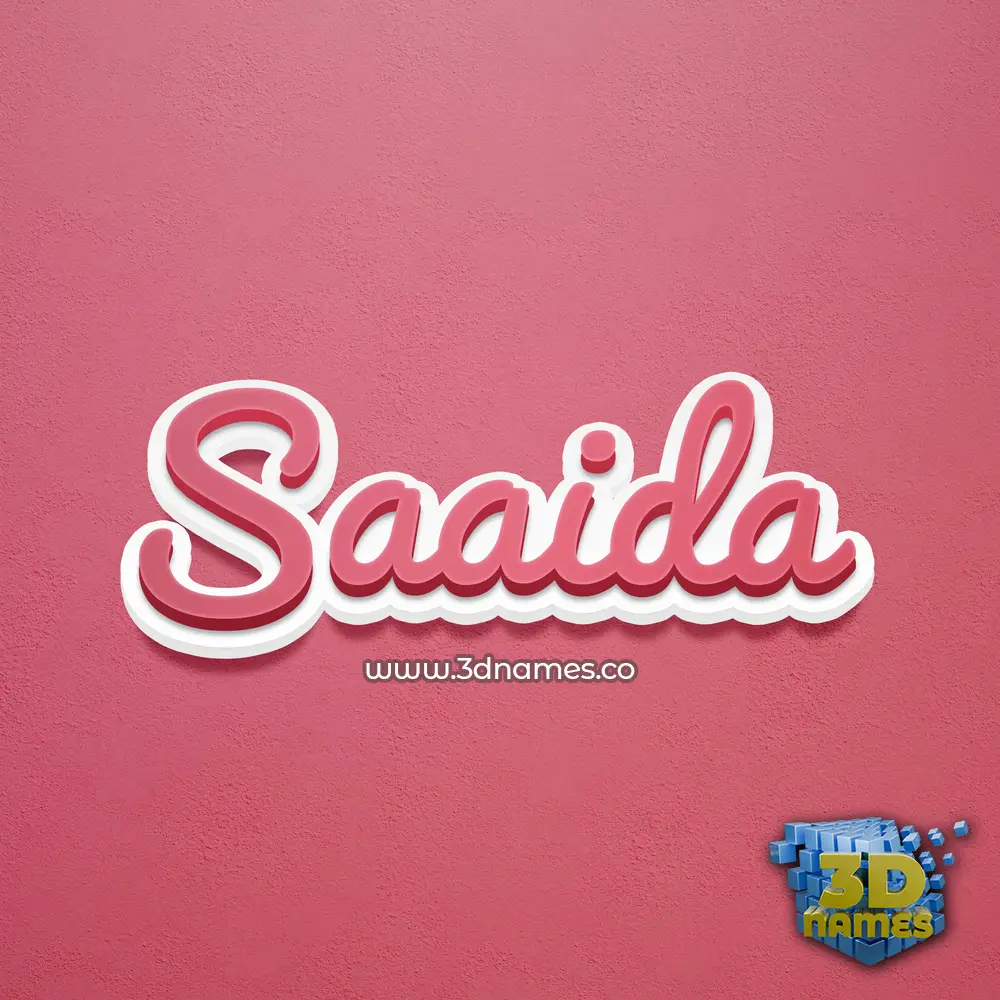 saaida in Red Scribble style - 3D name wallpaper