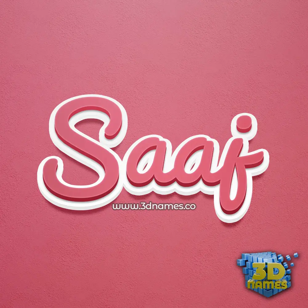 saaj in Red Scribble style - 3D name wallpaper
