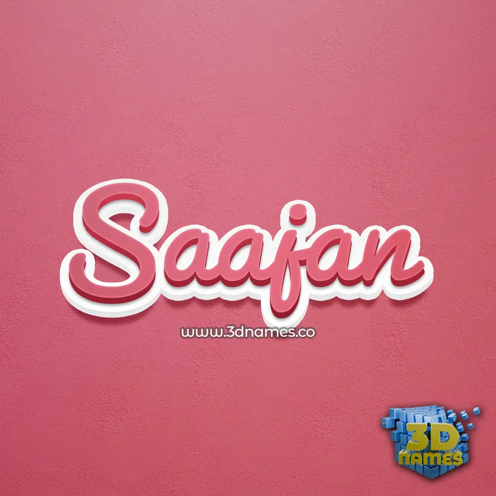 saajan in Red Scribble style - 3D name wallpaper
