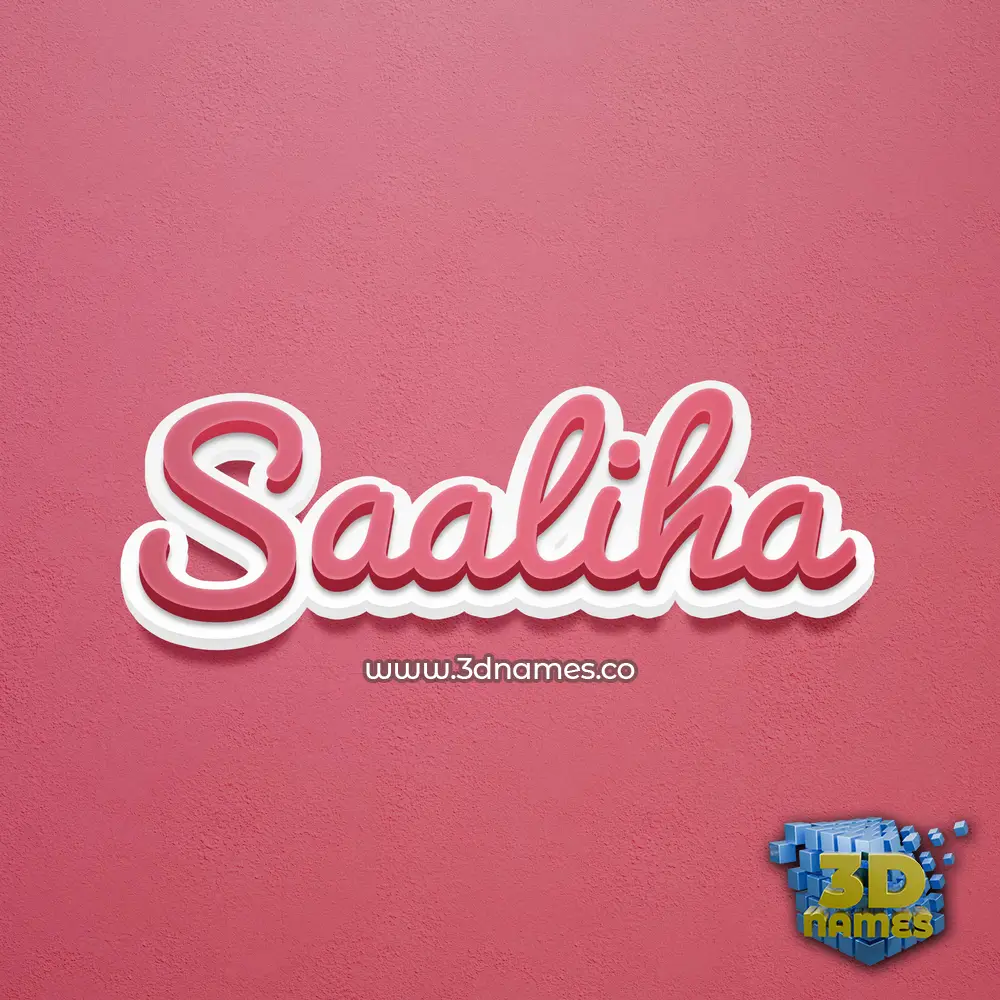 saaliha in Red Scribble style - 3D name wallpaper