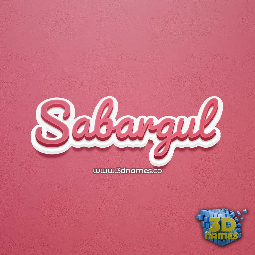 sabargul in Red Scribble style - 3D name wallpaper