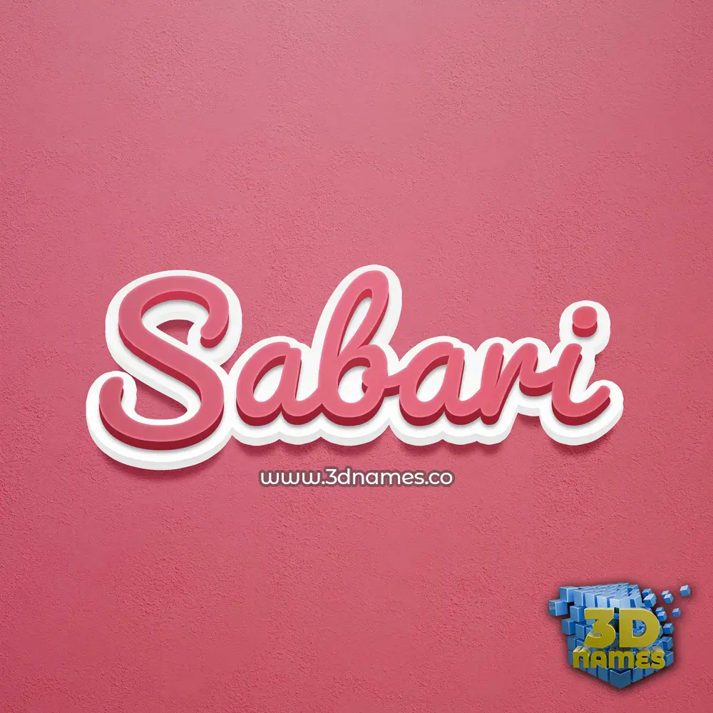 sabari in Red Scribble style - 3D name wallpaper