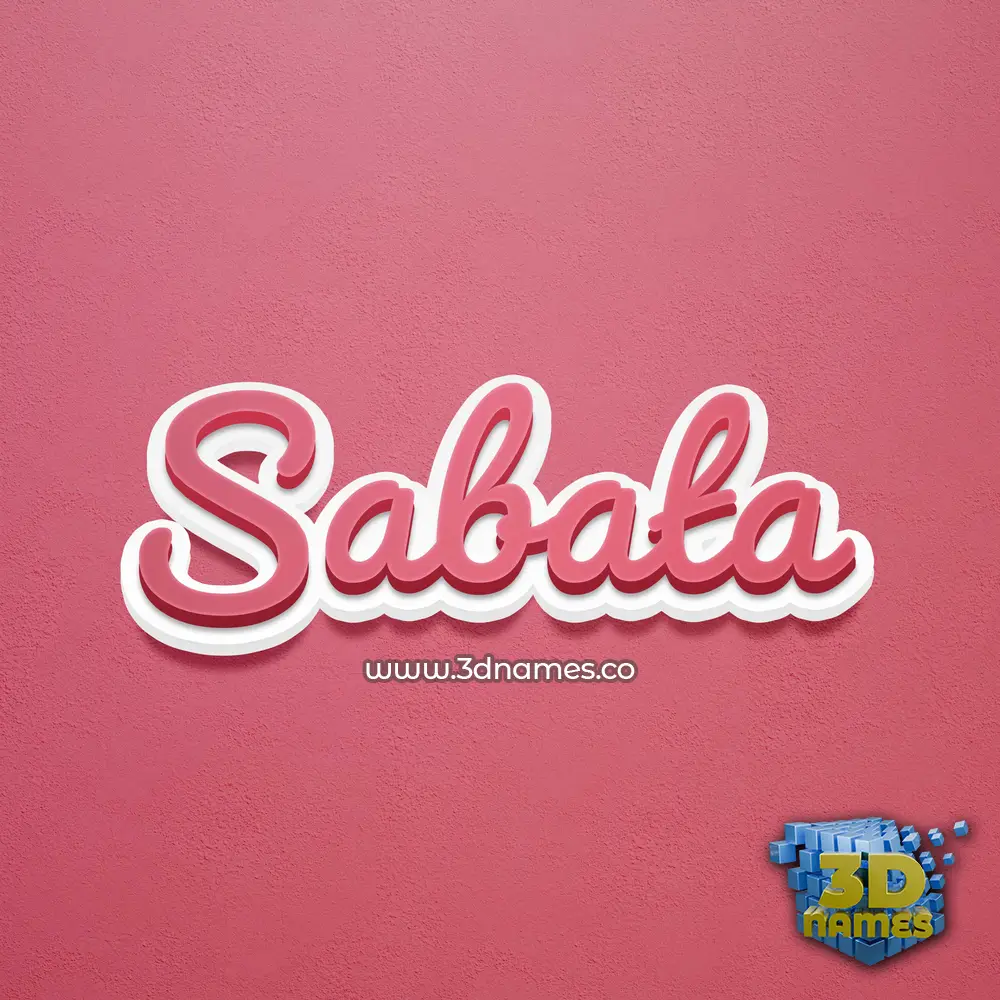 sabata in Red Scribble style - 3D name wallpaper