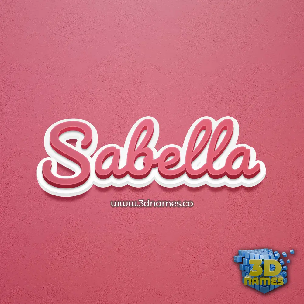 sabella in Red Scribble style - 3D name wallpaper