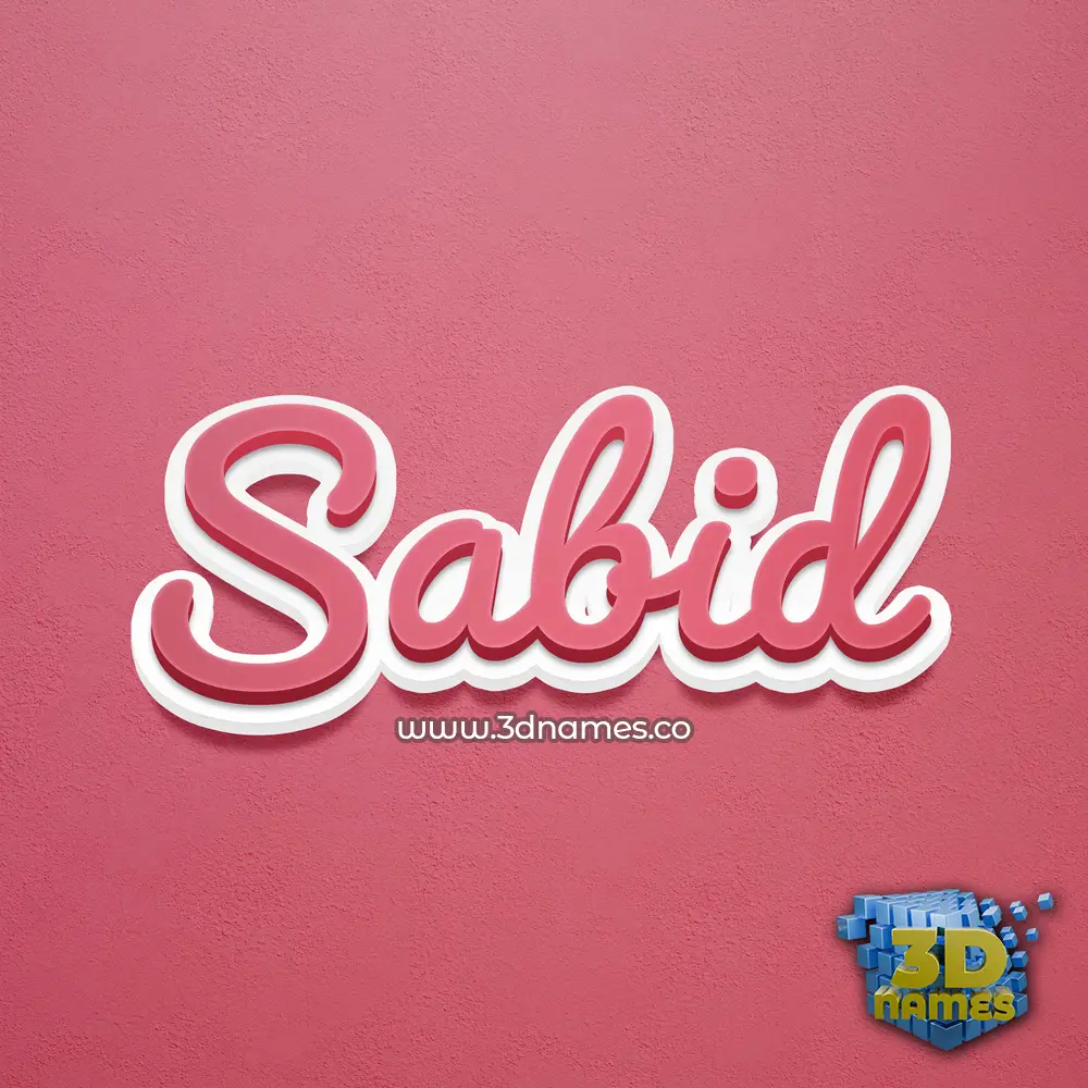 sabid in Red Scribble style - 3D name wallpaper