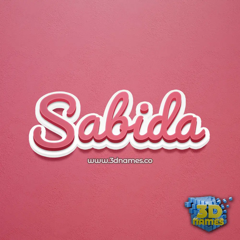 sabida in Red Scribble style - 3D name wallpaper