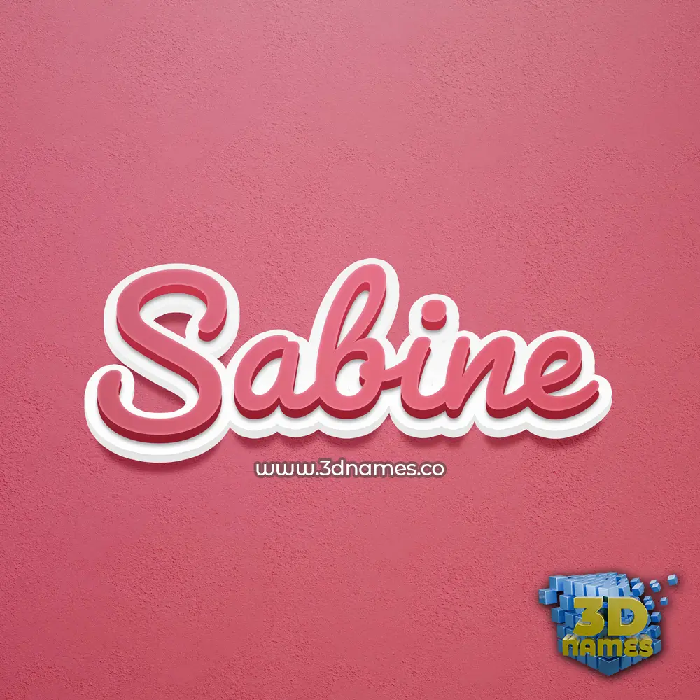 sabine in Red Scribble style - 3D name wallpaper
