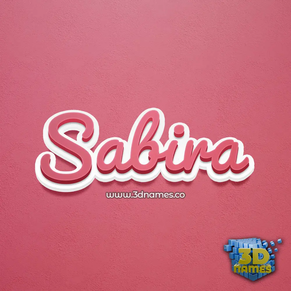 sabira in Red Scribble style - 3D name wallpaper