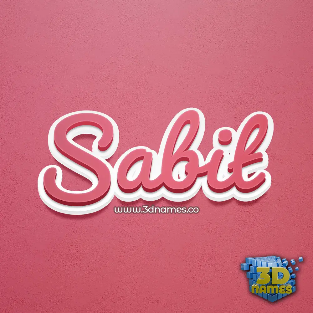 sabit in Red Scribble style - 3D name wallpaper