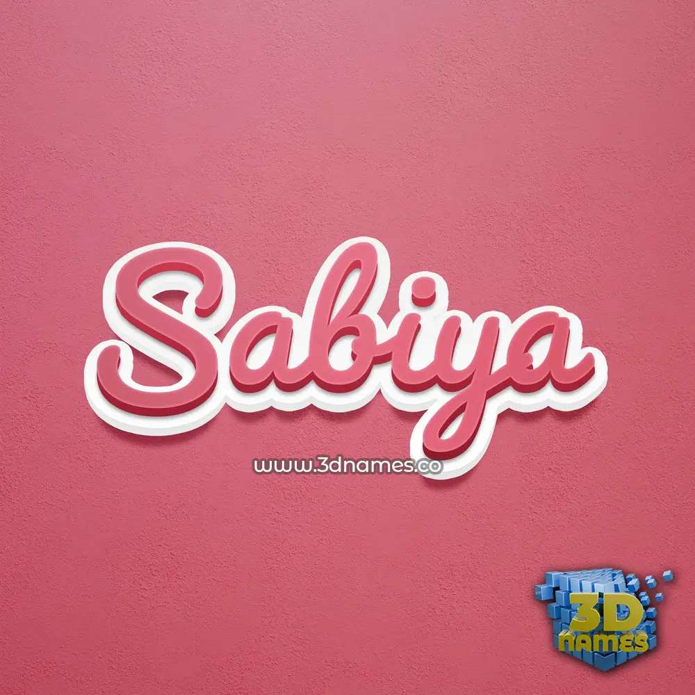 sabiya in Red Scribble style - 3D name wallpaper