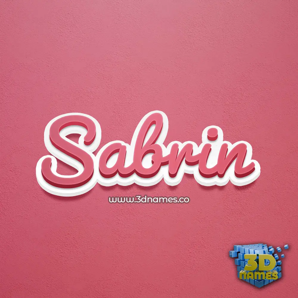 sabrin in Red Scribble style - 3D name wallpaper