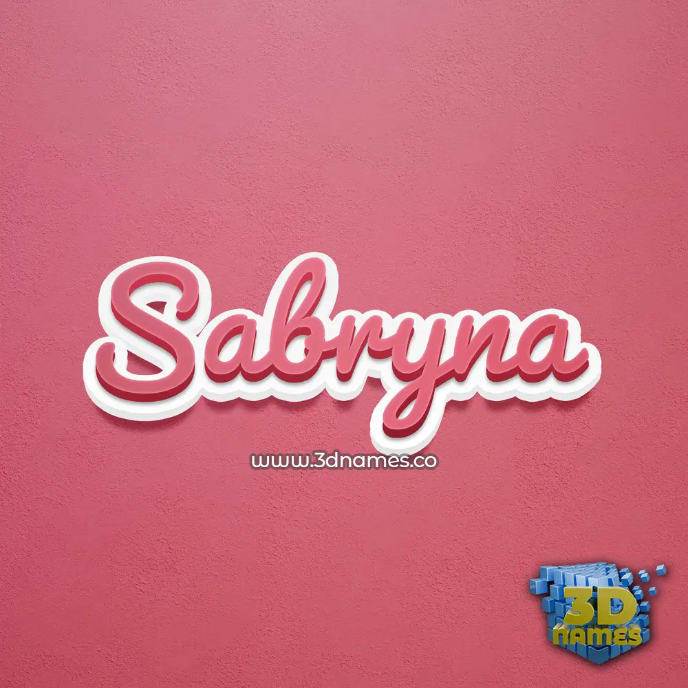 sabryna in Red Scribble style - 3D name wallpaper