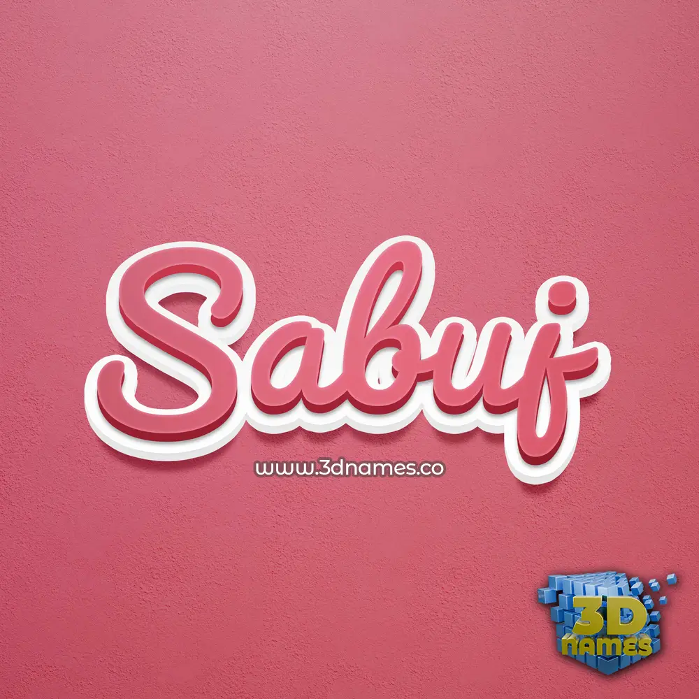 sabuj in Red Scribble style - 3D name wallpaper