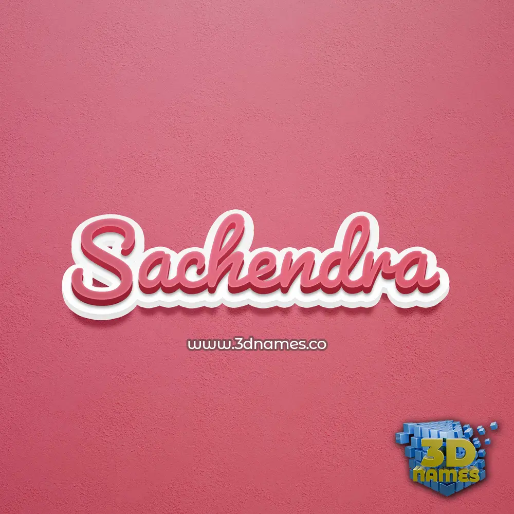 sachendra in Red Scribble style - 3D name wallpaper