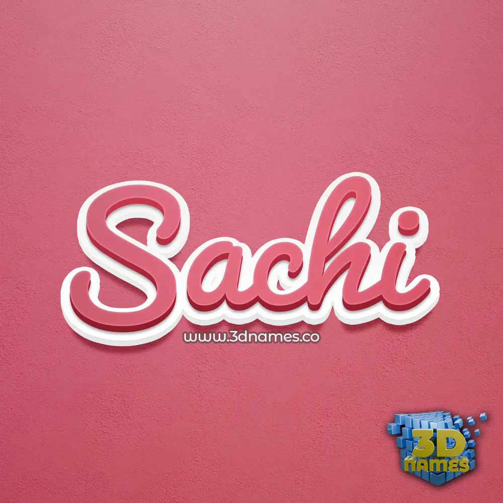 sachi in Red Scribble style - 3D name wallpaper