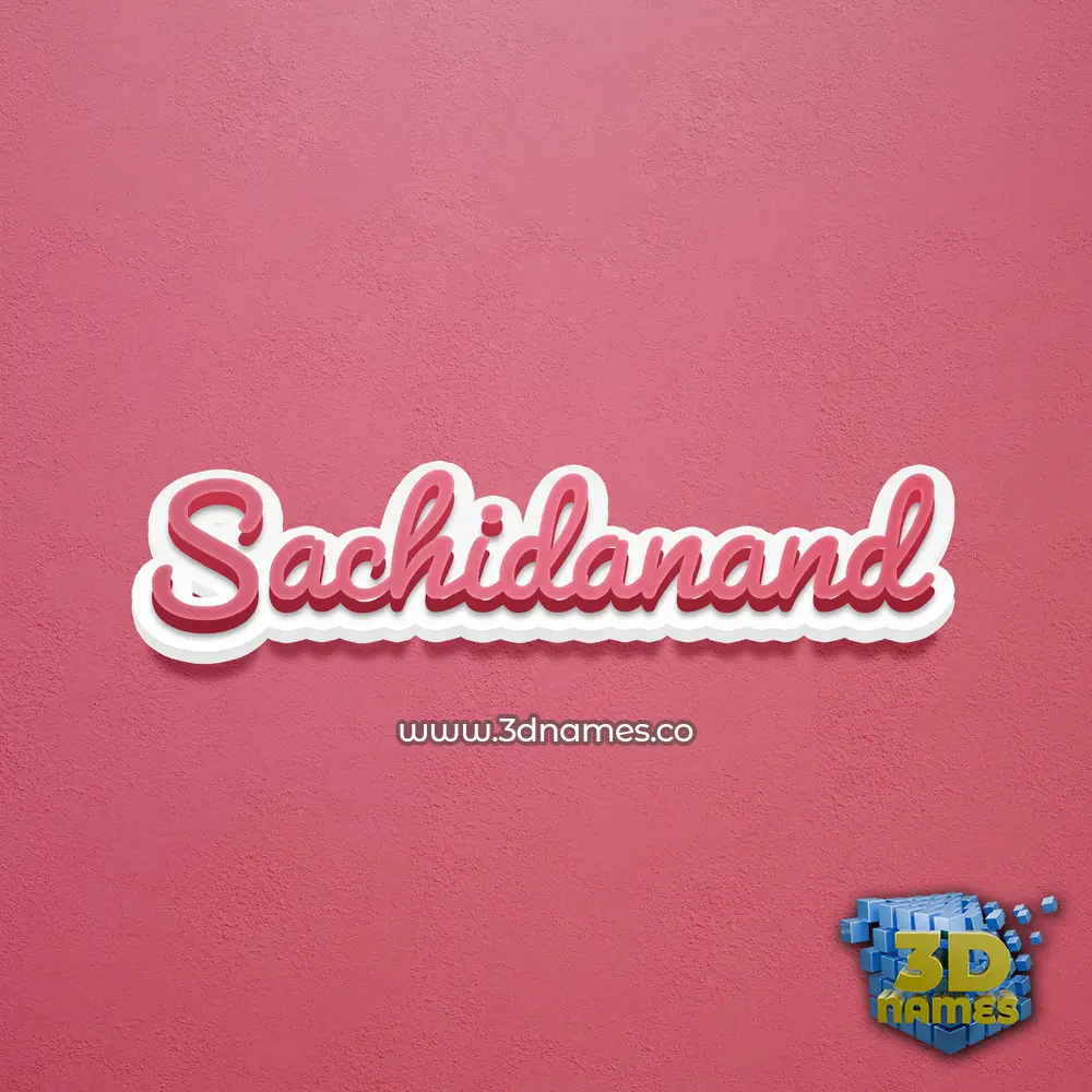 sachidanand in Red Scribble style - 3D name wallpaper