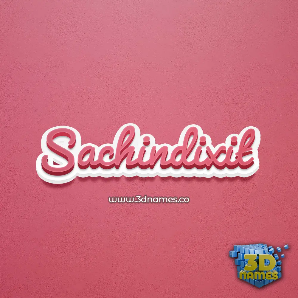 sachindixit in Red Scribble style - 3D name wallpaper