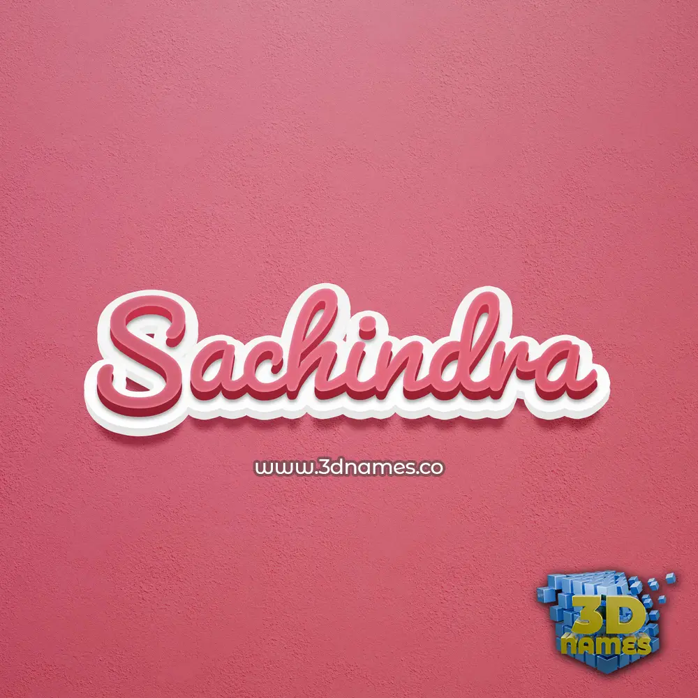 sachindra in Red Scribble style - 3D name wallpaper