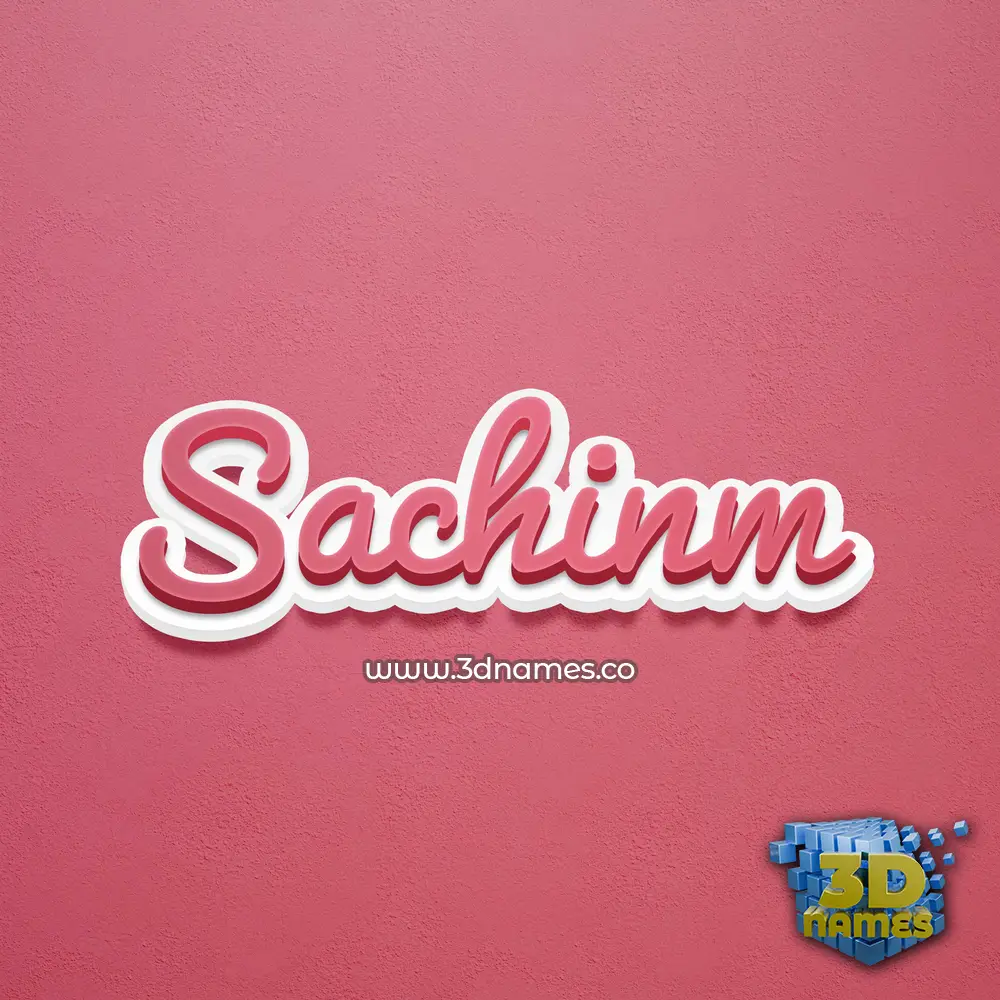 sachinm in Red Scribble style - 3D name wallpaper