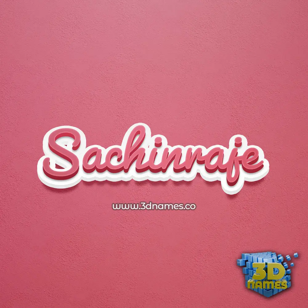 sachinraje in Red Scribble style - 3D name wallpaper