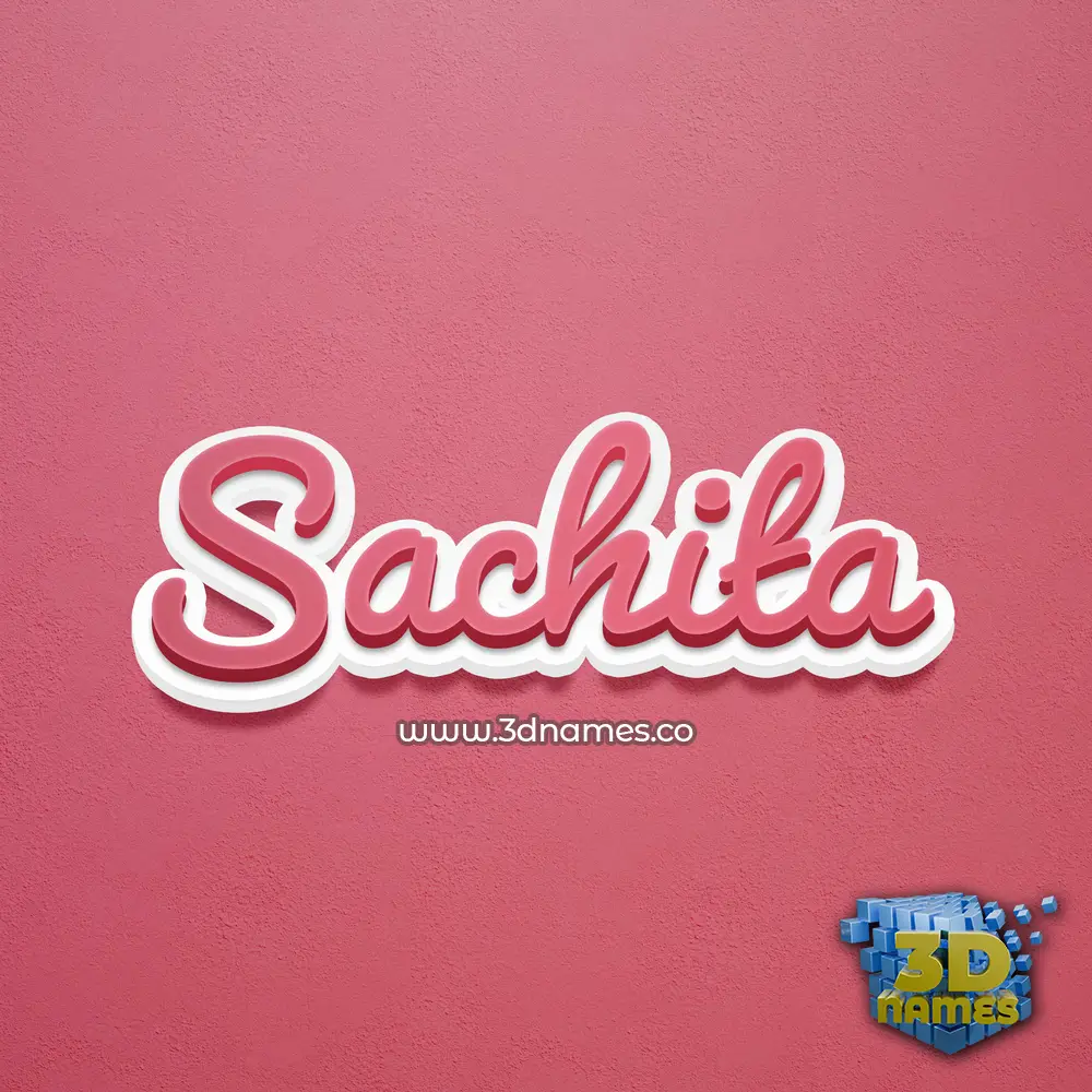 sachita in Red Scribble style - 3D name wallpaper