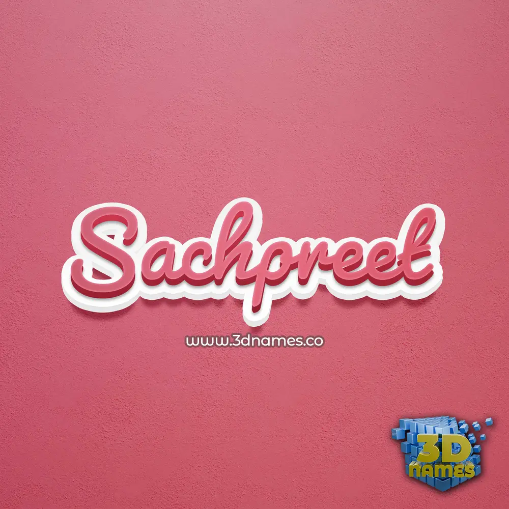 sachpreet in Red Scribble style - 3D name wallpaper