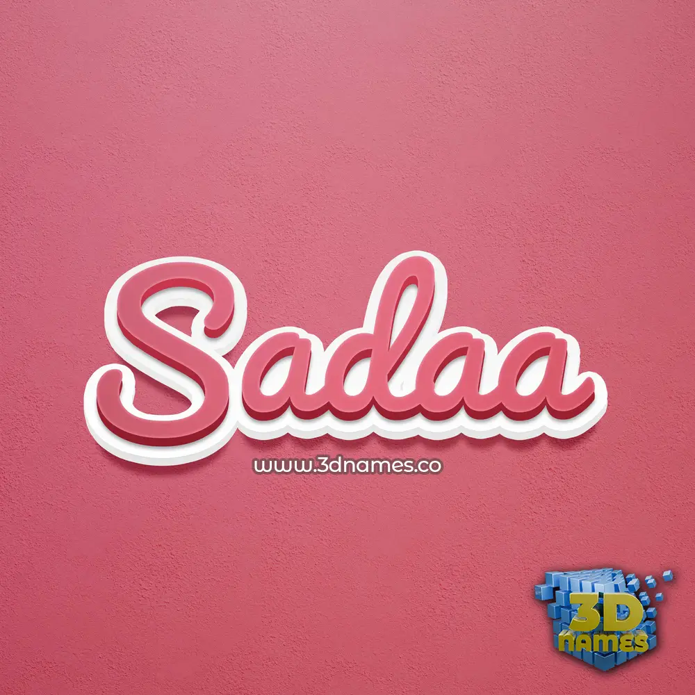 sadaa in Red Scribble style - 3D name wallpaper