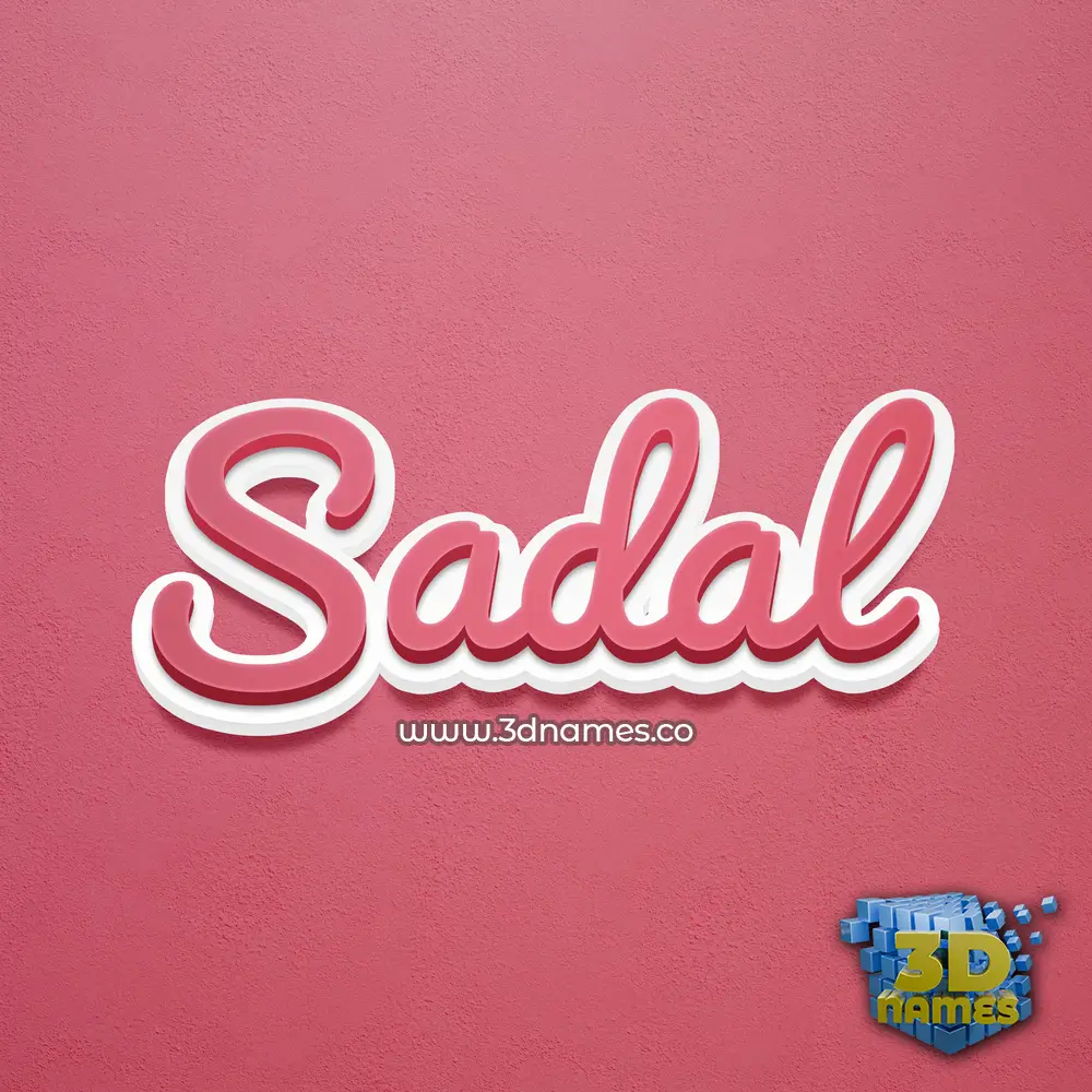 sadal in Red Scribble style - 3D name wallpaper