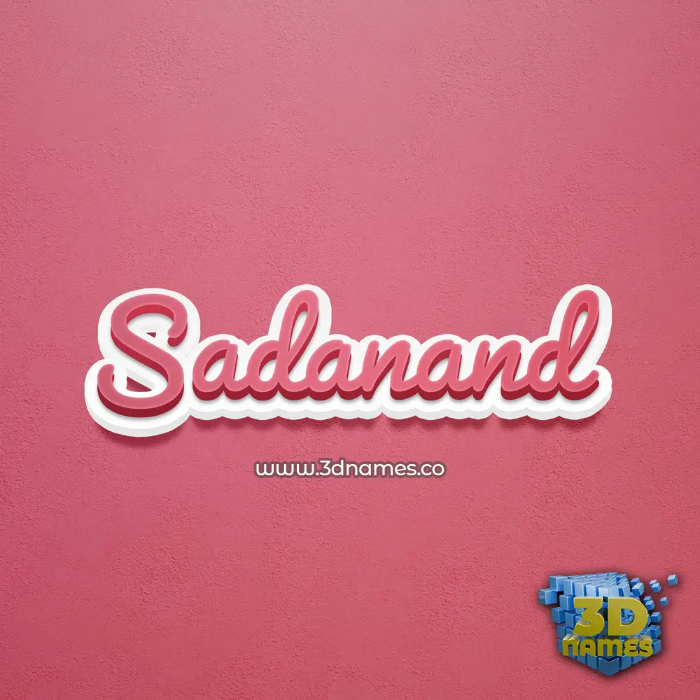 sadanand in Red Scribble style - 3D name wallpaper